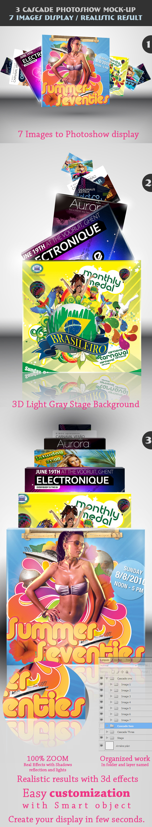 3 Cascade Photoshow Mock-up