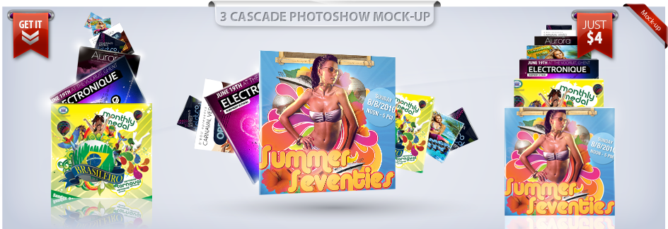 3 Cascade Photoshow Mock-up