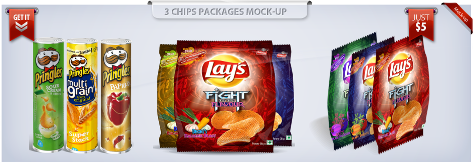 3 Chips packages Mock-up 