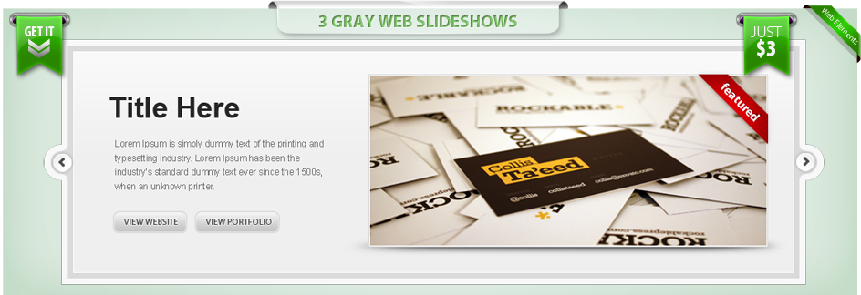 3 Gray Web SlideShows 