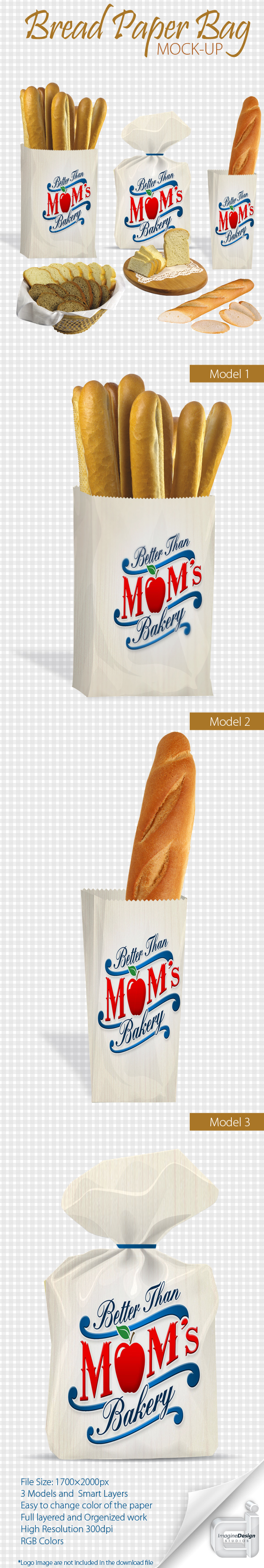 Bread Paper Bag Mock-up Bread Paper Bag Mock-up