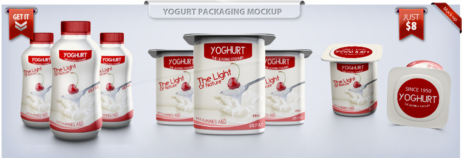 Download Yogurt Packaging Mockup Www Idesignstudio Net PSD Mockup Templates