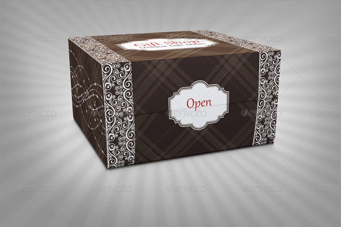 Retro and Vintage Gift Box Package Template