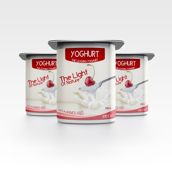 Yogurt packaging Mockup