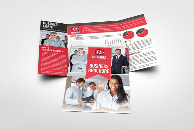 Business Brochure Gate Fold Template "AlphaBiz"