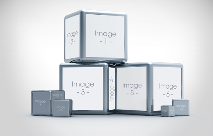 3D Cubes Photoshow Mock-up