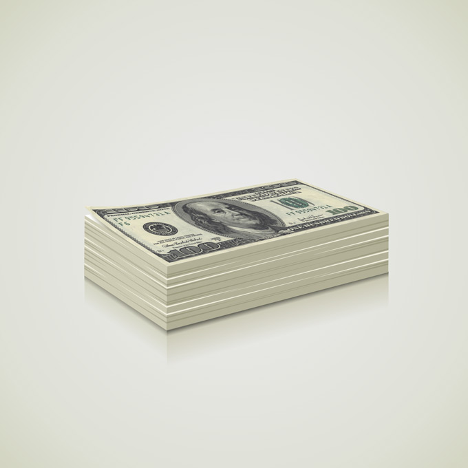 Money Bills stacks Mock-up