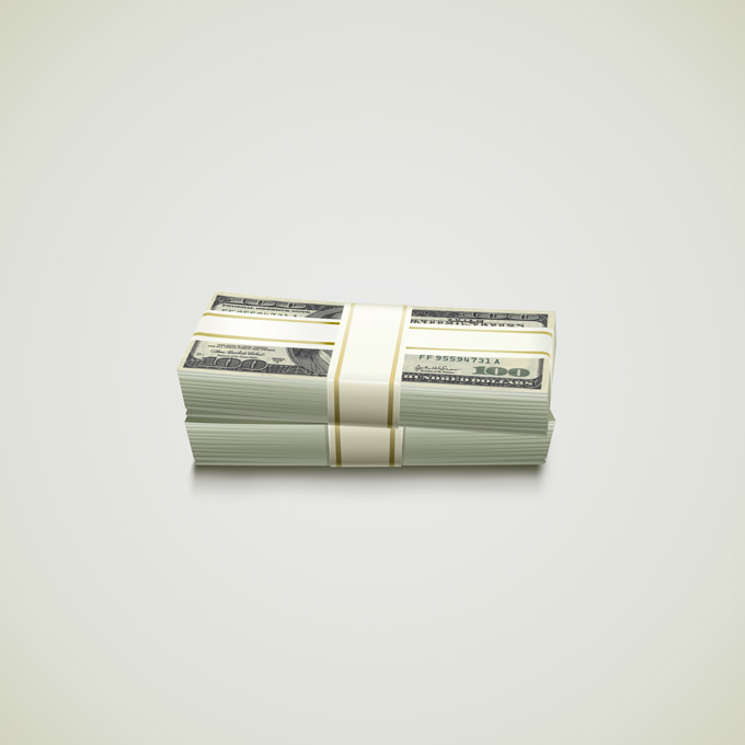 Money Bills stacks Mock-up