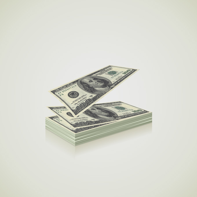 Money Bills stacks Mock-up