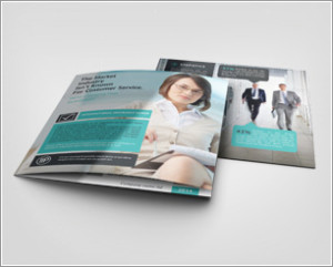 Square Bi-Fold Brochure Mock-Ups