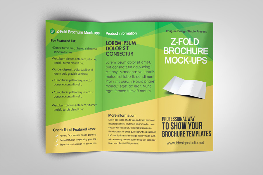 Z-Fold Brochure Mockup
