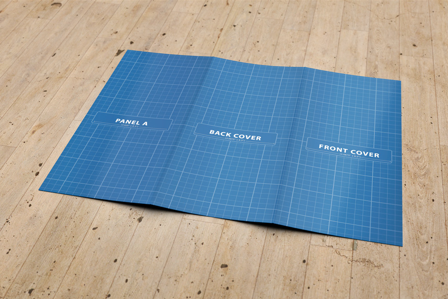 US Letter Tri-Fold Brochure Mockup