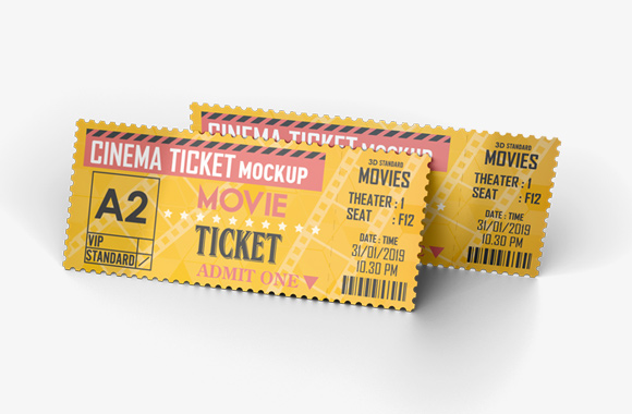 Cinema Ticket Mockup