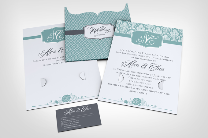 Wedding Invitation Jacket Mock-up