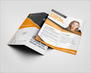 US Letter Half-Fold Brochure Mockup | www.idesignstudio.net