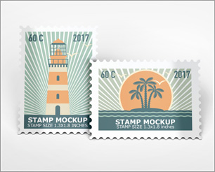 Stamps Mockup | www.idesignstudio.net